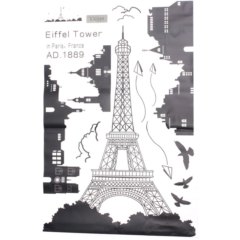 

Vinilos Decorativos 60X90Cm De Torre Eiffel Decoración Del Hogar Dormitorio Hasaki