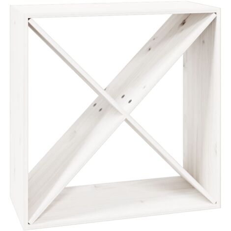 Vinoteca 4 compartimentos 62 x 25 x 62 cm en madera de pino blanco DEC024426
