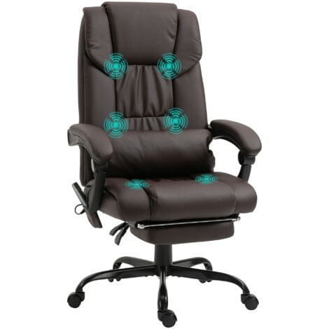 Brown Office Chair Recliner Executive Home Swivel PC Computer Desk Chair RayGar 