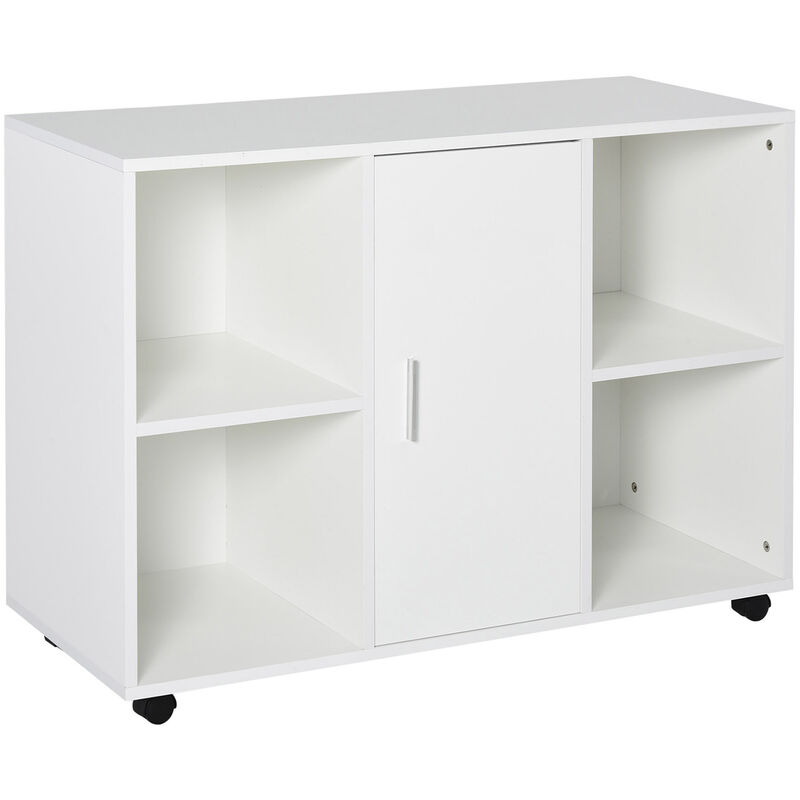

Vinsetto - Armario de Oficina para Impresora Móvil Gran Almacenaje 100x40x71 cm - Blanco