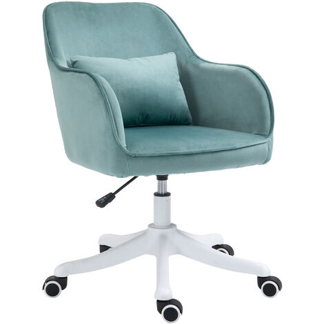 Vinsetto Bürostuhl mit Massagefunktion Ergonomischer Chefsessel Höhenverstellbar 360° Drehbar Computerstuhl, Samtoptik, Grün