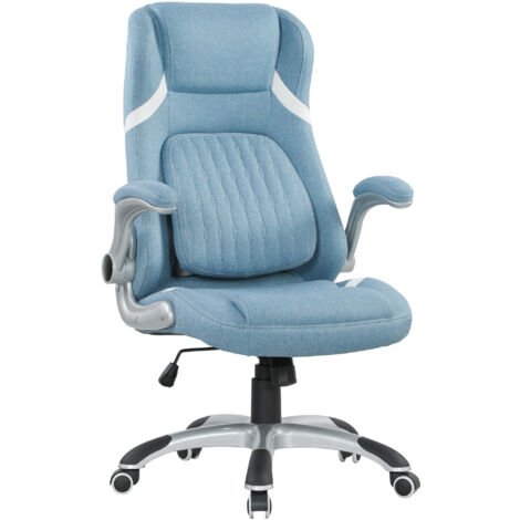 Vinsetto Fabric Office Desk Chair w/ Adjustable Height Tilt Function Blue