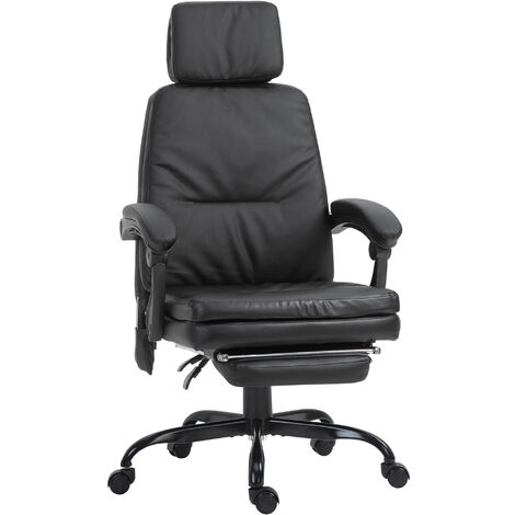 Fauteuil de bureau massant avec repose-pieds amovible