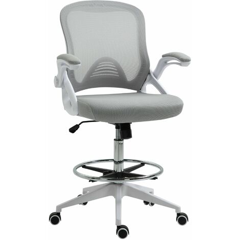 Vinsetto – Fauteuil de bureau réglable 64L x 60l x 106-126H cm – Assise haute pivotante 360° – Maille respirante – Charge max. 120 Kg