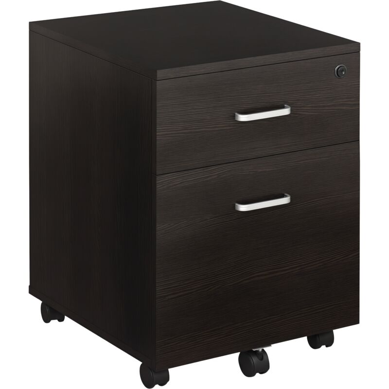 

Gabinete de Archivos Móvil para Archivos A4 con 2 Cajones y Llave 40x45x55,6 cm - Negro