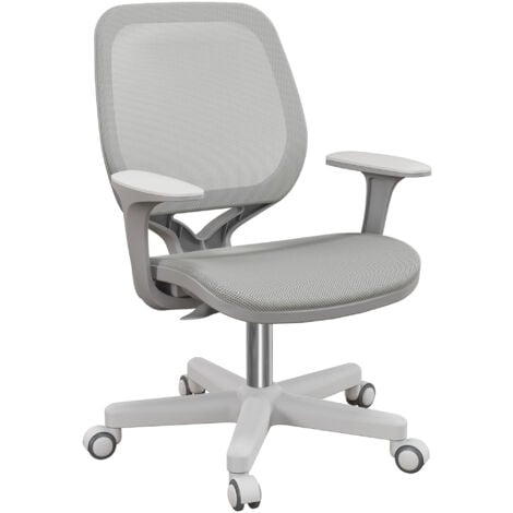 Vinsetto Office Chair, 360 Degree Swivel Desk Chair with Wheels, Grey