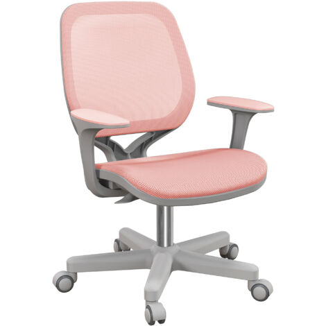 Vinsetto Office Chair, 360 Degree Swivel Desk Chair with Wheels, Pink