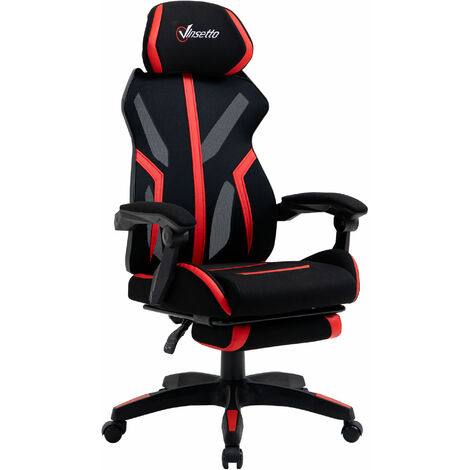 Sedia gaming bianca e nera