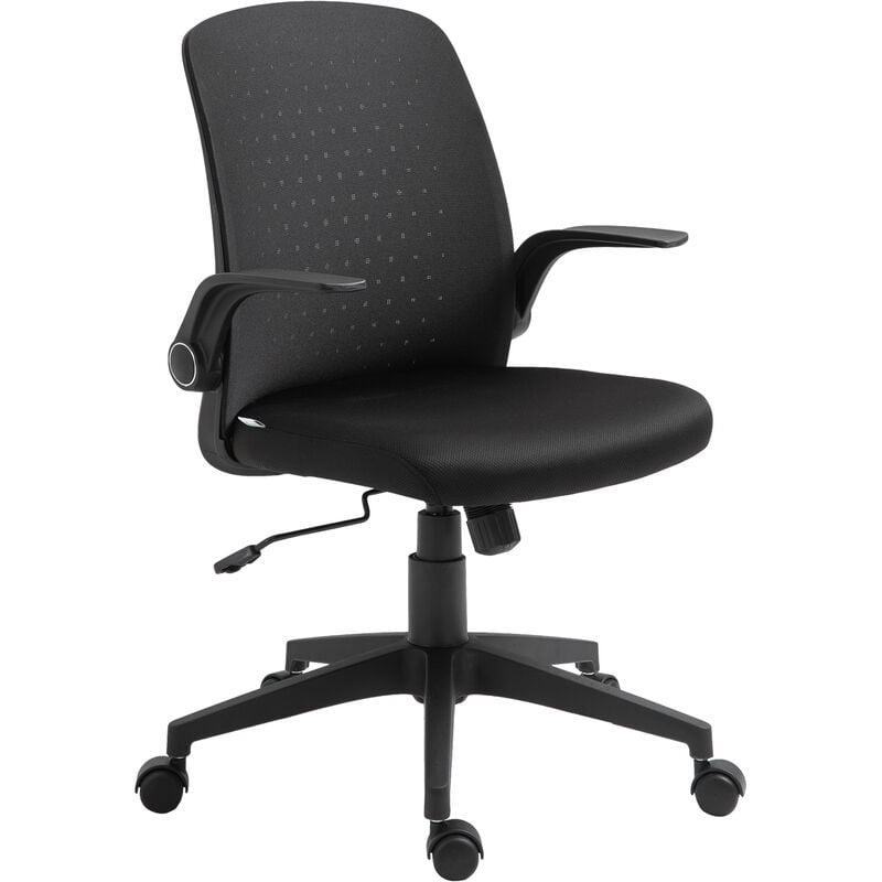 

Silla de Oficina Giratoria Silla Escritorio Ajustable en Altura con Reposabrazos Abatible Soporte Lumbar y Respaldo Transpirable 57x61x93-102 cm