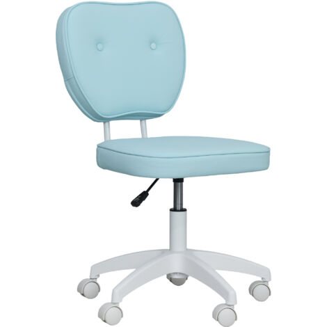 Vinsetto Vanity Task Chair with Adjustable Height, Armless, Blue