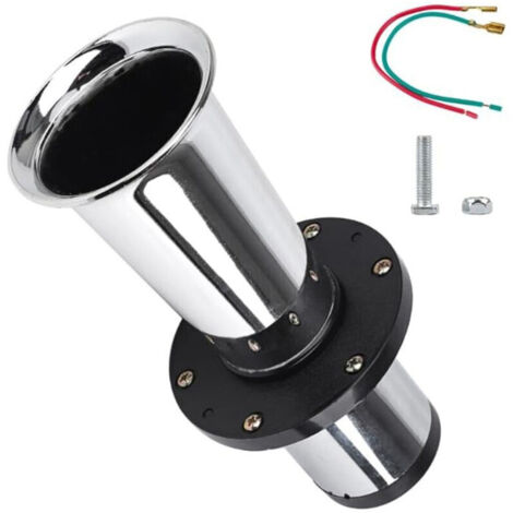 Vintage 12V-Hupe für Fahrzeuge – 110 dB, AHOOGA-Sound (AHH-OOO-GAH), geeignet für Autos, Oldtimer-Lkw und Oldtimer (Silber), OUYLAF