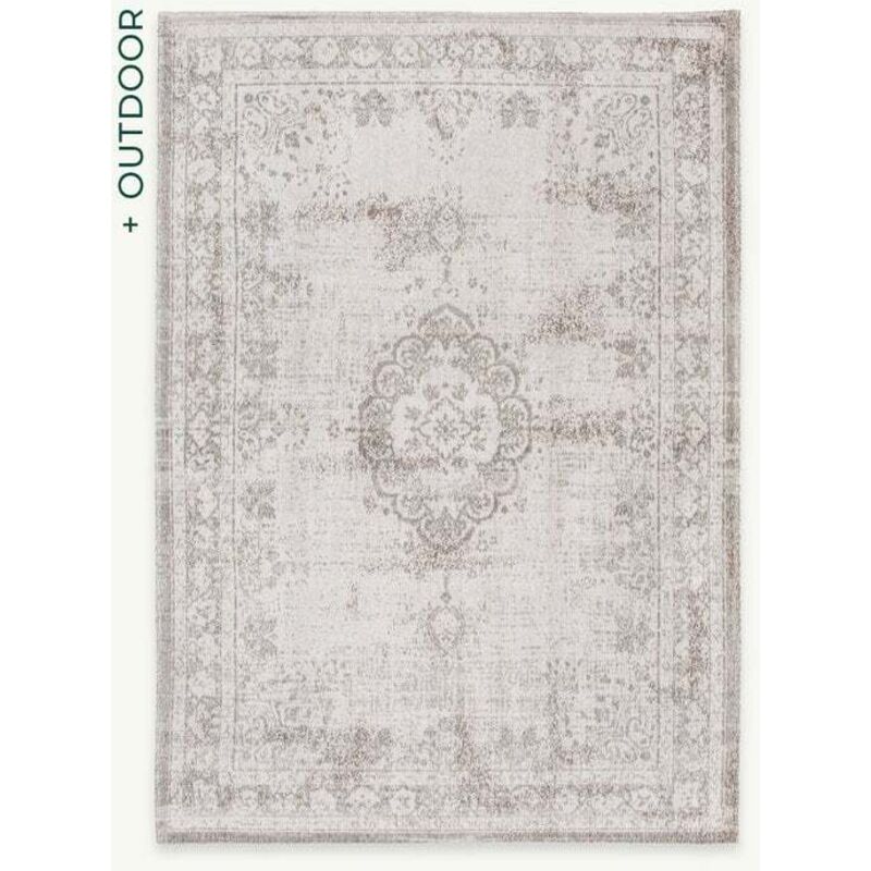 Louis De Poortere Medaillon-design – Fading World Medaillon-teppich – Hergestellt In Belgien – Mechanisches Jacquard-flachgewebe – Handgefertigt – Natürlich