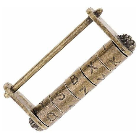 Vintage Antique anglais mots mot de passe Cadenas Serrure Clé