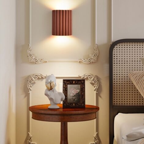 Vintage Applique da Parete Interno Lampade da Parete Arancione Lampada a Muro Luce Bianca Calda