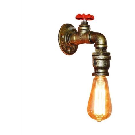 Vintage Applique murale Industrielle Ancienne Luminaire Tube Conduite D'eau Retro pour Maison Café Cuisine Salon et chambre ( non ampoules)