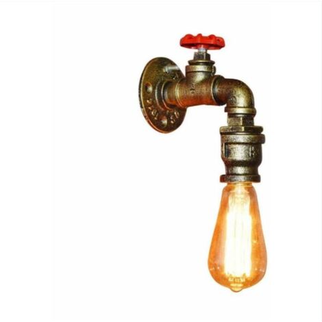 Vintage Applique murale Industrielle Ancienne Luminaire Tube Conduite D'eau Retro pour Maison Café Cuisine Salon et chambre ( non ampoules)