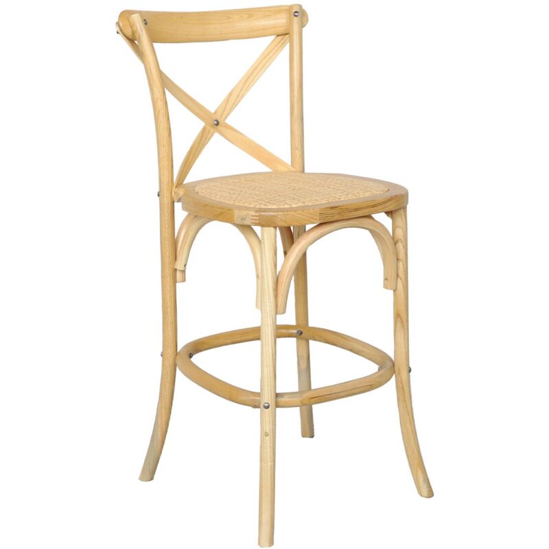 Sweeek - Barhocker Bistro Vintage Holz 65cm
