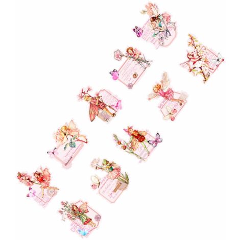 Vintage-Blumenfeen-Aufkleber (30 Blatt) für DIY-Scrapbooking-Journal – Transparente PET-Dekoration