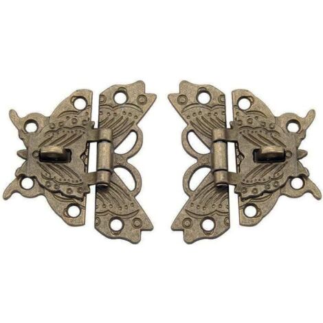 Vintage Box Clasp, 4 Pieces Vintage Hasp Latch Lock, Retro Hasp Latch Lock Clasp, With Screws, Used For Decorating Wooden Boxes And Jewelry Boxes