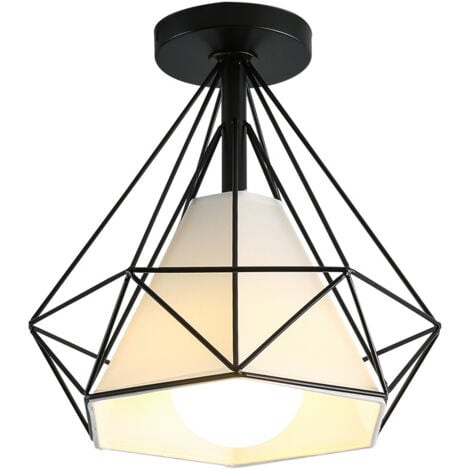 WOTTES Vintage Ceiling Light Creative Diamond Ceiling Lamp for Kitchen Island Bar Cafe 25CM E27