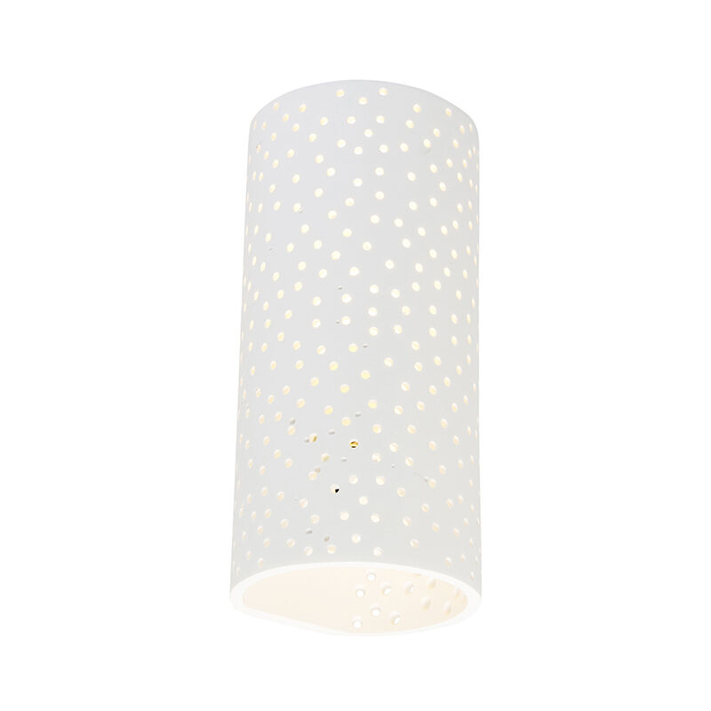 Vintage Wall Light White Plaster Cylinder Shaped - Mahou