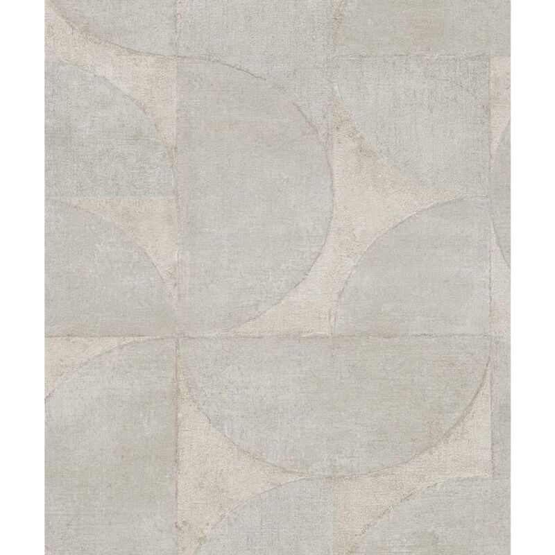 

Vintage Deluxe Papel de pared Graphic Circle Look gris y beige - Multicolor