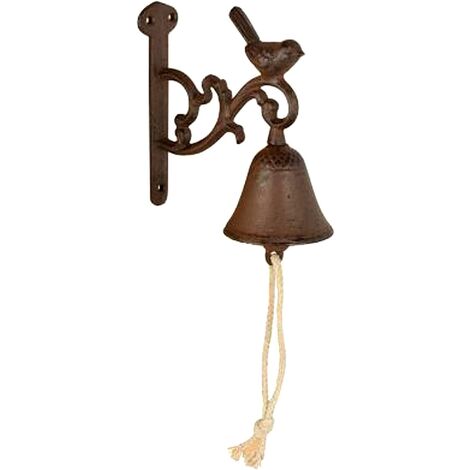 Vintage Door Bell, Old Fashioned Rustic Pull Cord Door Bell Cast Iron