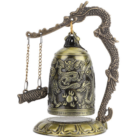 Vintage-Drachenglocke aus geschnitzter Bronze – Bürodekoration, Kunsthandwerk, Sammlerstück