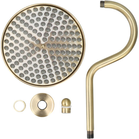 Vintage-Duschkopf im europäischen Stil mit Wandhalterung, Regendusche fürs Badezimmer – Set in Bronze