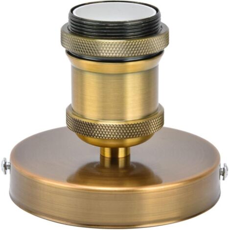 Vintage E26 E27 metal socket with gold finish and accessories for indoor lighting