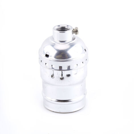 Vintage E27 Glühlampenfassung, silberne Pendelleuchtenfassung, ohne Schalter und Kabel