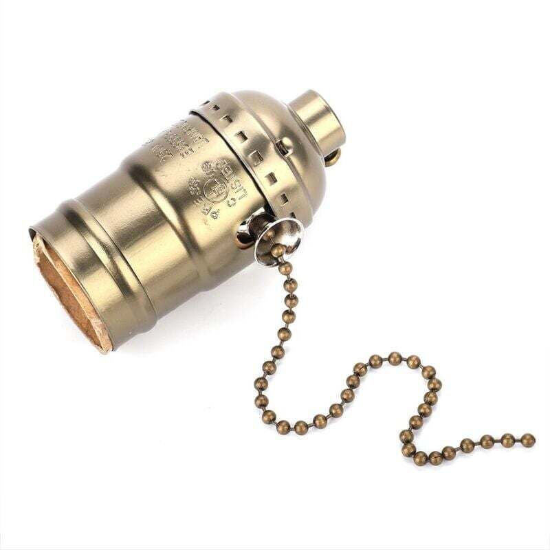 Image of Vintage E27 lamp holder with chain,&hellip;