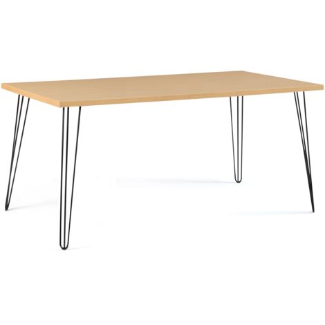 Vintage-Esstisch NOEMI, rechteckig, 8 Personen, Holz, Dornfuß, 160 cm