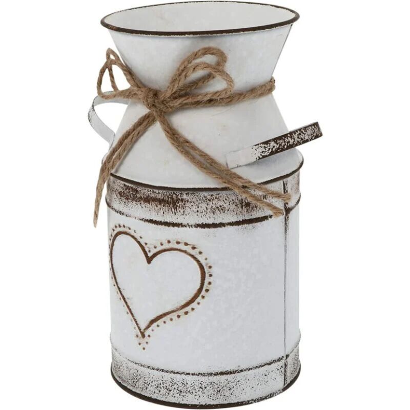 GP - Vintage Fleur en Métal Vase Vert Pot De Fleur Titulaire Inté Galvanisé Fleur Vase Vintage Cruche Lait en Métal Peut Seau Seau Pot Planteur