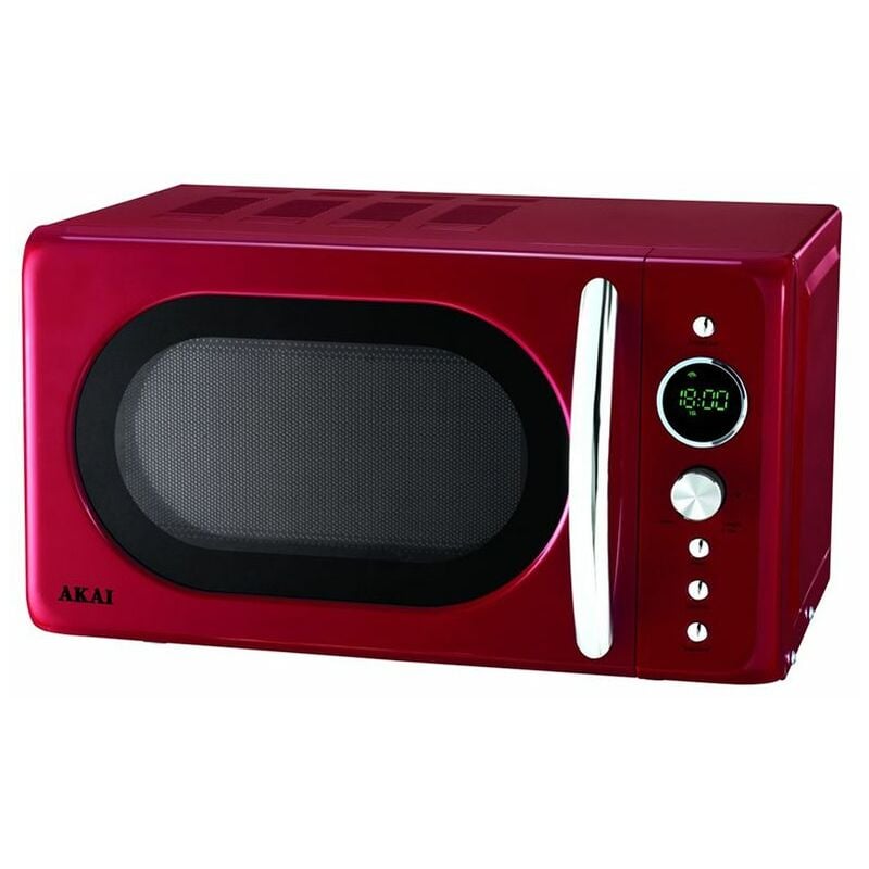 Image of Akai - Forno a microonde con grill mw203 digitale 20 litri 700 watt rosso - AKAAKMW203R