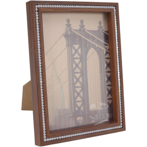 Vintage-Fotorahmen mit transparenter Abdeckung – Elegante Heimdekoration, Geschenkidee für die Feiertage (14,7 x 19,7 x 2 cm)