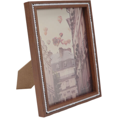 Vintage-Fotorahmen mit transparenter Abdeckung – Elegante Heimdekoration – Weihnachtsgeschenk (17,1 x 22,2 x 2 cm)