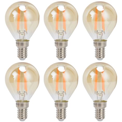 Vintage G45 Gold LED-Lampe mit E14-Sockel – 6er-Pack dimmbare 4-W-220-V-Lampen für dekorative Beleuchtung