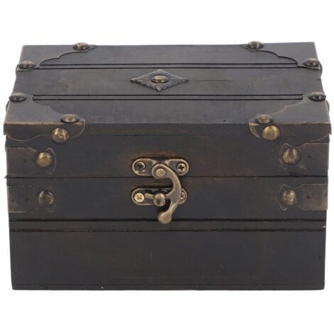 Vintage graue Schmuckschatulle aus Holz für Damen und Mädchen, elegante Aufbewahrungsbox für Schmuckstücke