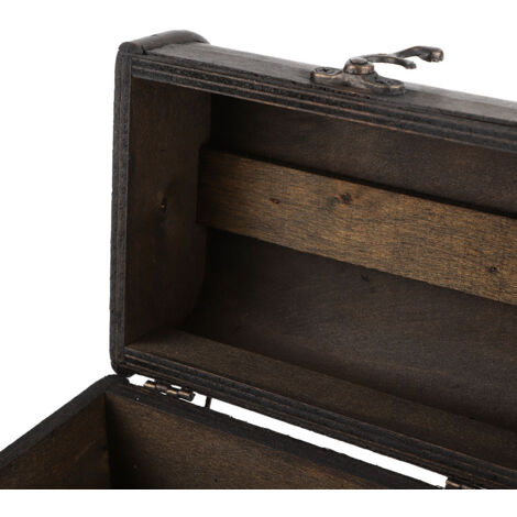 Vintage, handgefertigte Schmuckaufbewahrungsbox aus Holz
