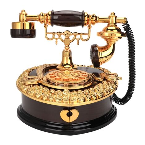 Vintage-Herz-Musikdosentelefon, Geburtstagsgeschenk, Heimdekoration