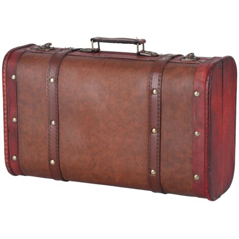 Vintage-Holztruhe, tragbare Aufbewahrungskiste, Foto-Deko-Accessoire