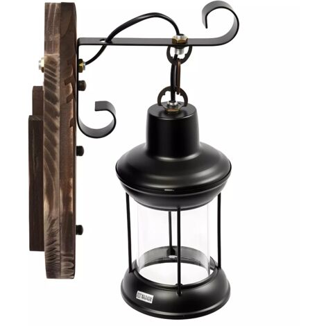 Vintage Industry Wall Lights Wooden Sconce Lamp Rustic Wall Sconce Light 220V