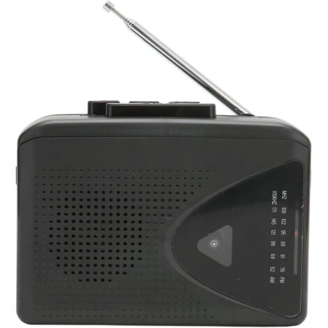 Vintage-Kassettenspieler, Walkman-Recorder, FM-Radio, AM, Retro-Stereo, 2 Lademethoden, tragbarer Kassettenspieler mit transparentem Lautsprecher für den Innen- und Außenbereich