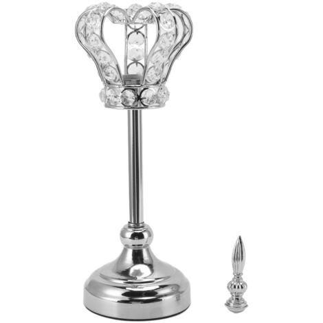 Vintage-Kerzenhalter in Kranzform aus versilbertem Eisen für romantische Hochzeiten – galvanisierter Kerzenständer
