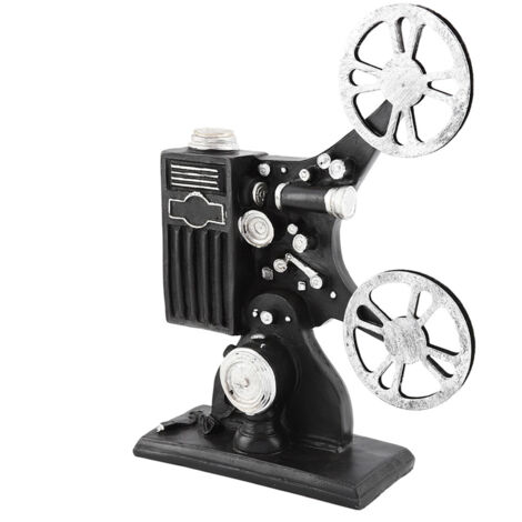 Vintage-Kinoprojektor-Figur aus Kunstharz – Retro-Wohndekoration, Accessoire für Filmfans
