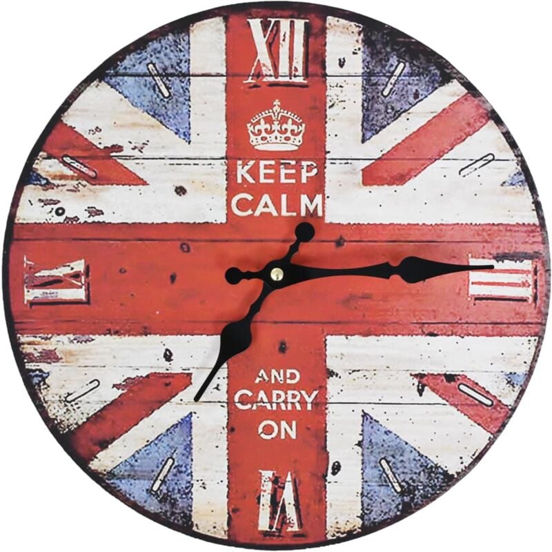 Vintage Wall Clock uk 30 cm Vidaxl