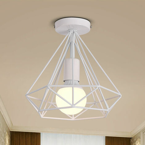 Vintage Kronleuchter Deckenleuchte LED Industrielampe Küche Wohnzimmer Moderne weiße Deckenleuchte
