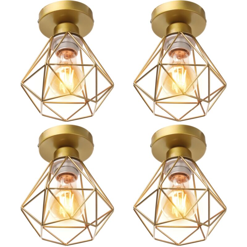 Wottes - 4Pcs Plafoniera Moderno Ferro Battuto