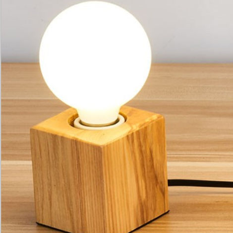 Table moderne Lampe Finbar Lampe de table crème en bois et l'éclairage Domestique Décor 